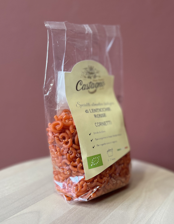 PASTA BIOLOGICA di LENTICCHIE ROSSE