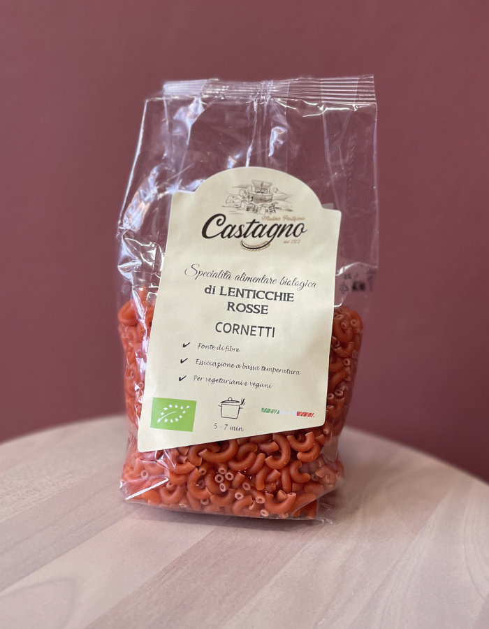 PASTA BIOLOGICA di LENTICCHIE ROSSE